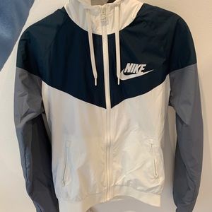 Nike Blue and White Windrunner Jacket